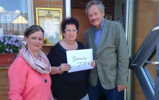 Spendenübergabe Gaststätte Gambrinus