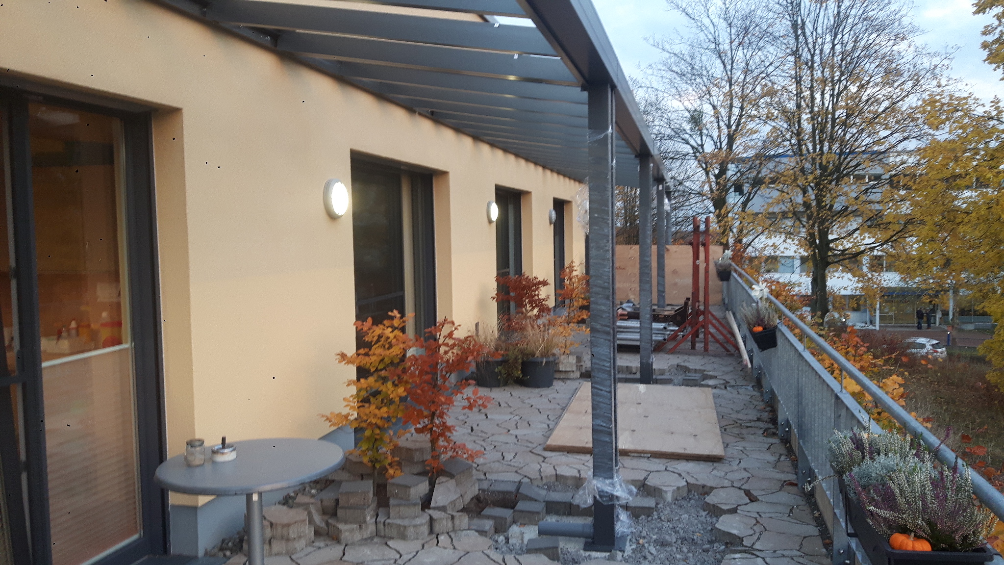 Hospiz Salzgitter Baufortschritte Terrassenüberdachung
