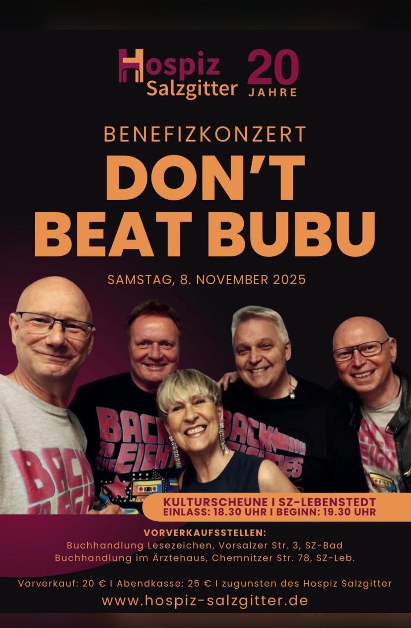 Ankündigung Benefizkonzert 08.11.2025 anläßlich 20-jähriges Jubiläum vom Hospiz