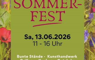 Flyer für Sommerfest am 13.06.2026 im Hospiz