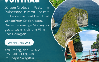 Flyer Vortrag Karibik am 24.07.2026 18 - 19.30 Uhr im Hospiz